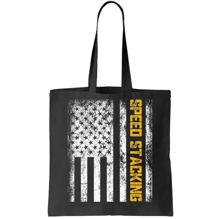 Cup Speed Stacking Sport Stacking Us Flag Tote Bag