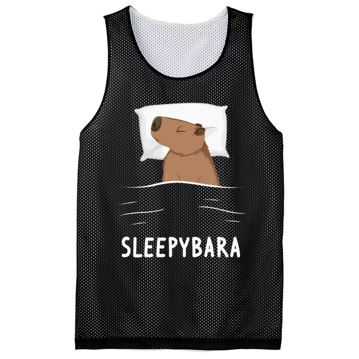 Capybara Sleepybara Sleep Capybara Mesh Reversible Basketball Jersey Tank