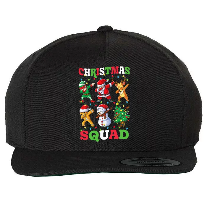 Christmas Squad Santa Dabbing Elf Family Matching Pajamas Wool Snapback Cap