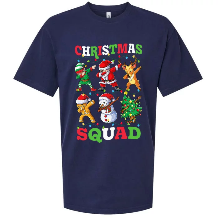 Christmas Squad Santa Dabbing Elf Family Matching Pajamas Sueded Cloud Jersey T-Shirt