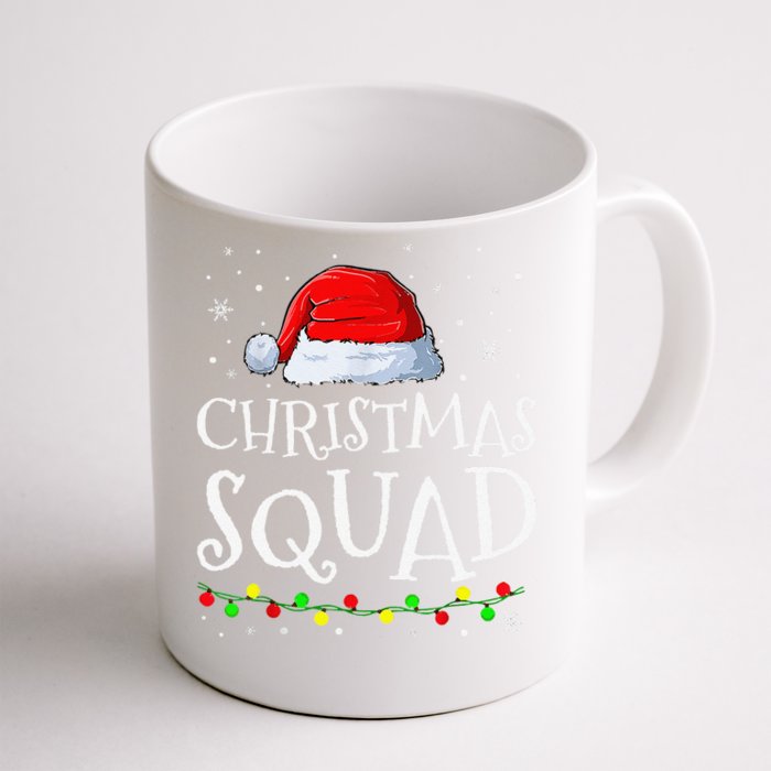 Christmas Squad Santa Hat Family Matching Pajamas Xmas Front & Back Coffee Mug