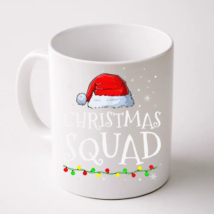 Christmas Squad Santa Hat Family Matching Pajamas Xmas Front & Back Coffee Mug