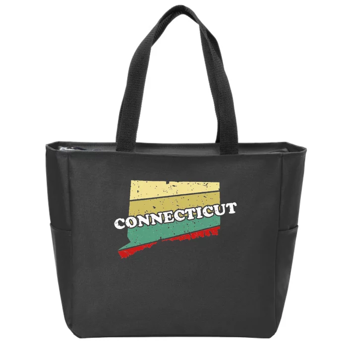 Connecticut State Souvenir Zip Tote Bag