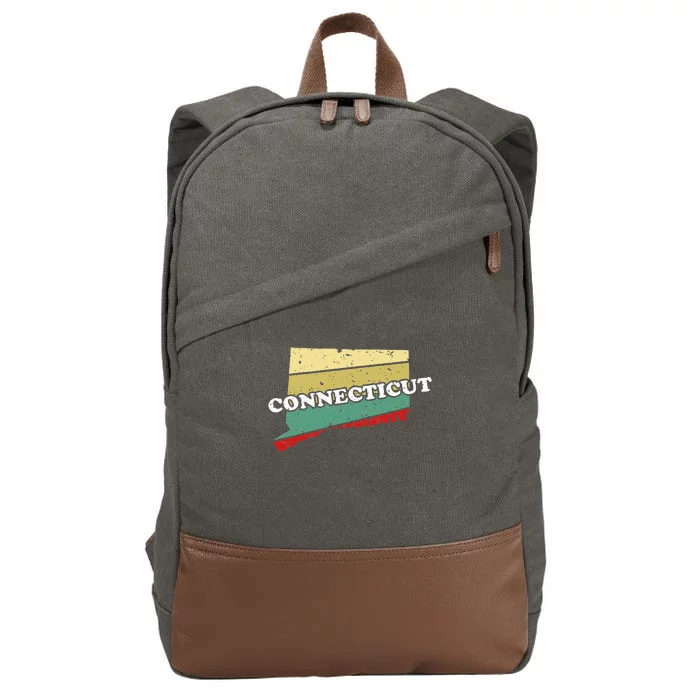 Connecticut State Souvenir Cotton Canvas Backpack