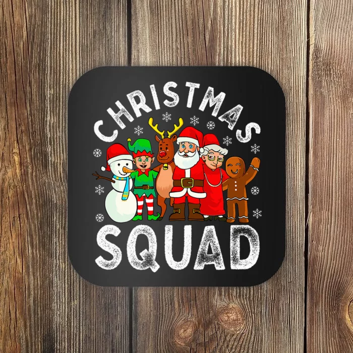 Christmas Squad Santa Family Matching Pajamas Xmas Coaster