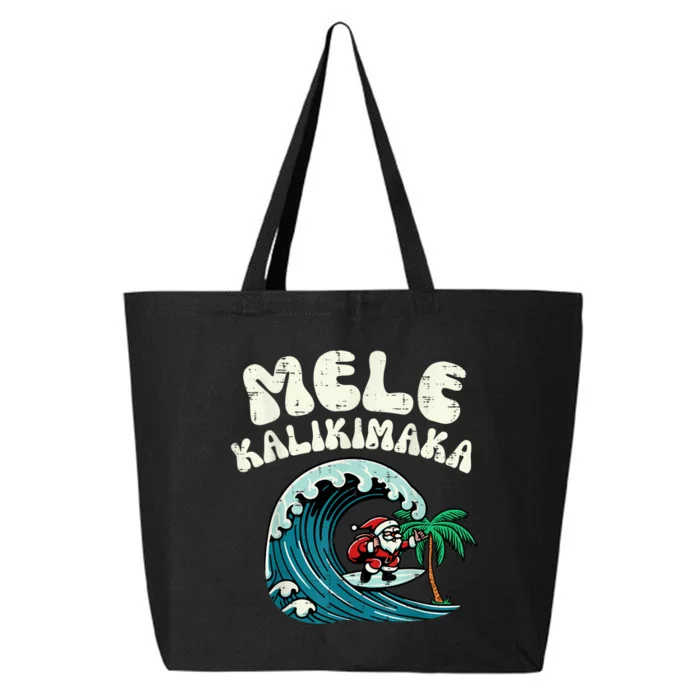 Christmas Surfing Santa Mele Kalikimaka Xmas 25L Jumbo Tote