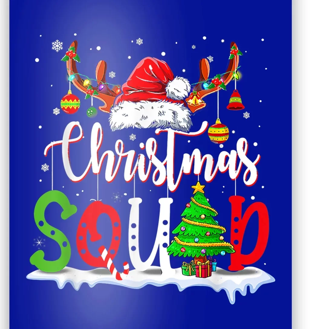 Christmas Squad Santa Hat Reindeer Family Matching Xmas Gift Poster