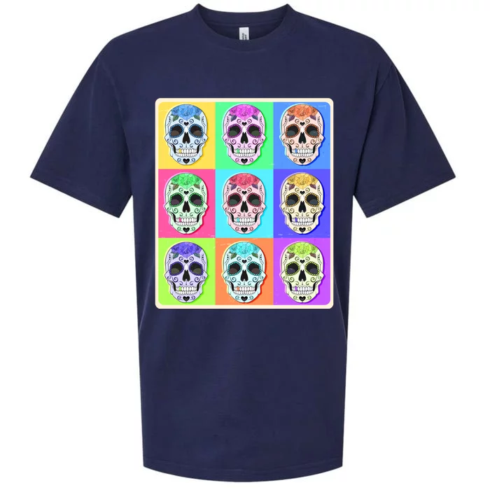 Cool Sugar Skull Pop Art Sueded Cloud Jersey T-Shirt