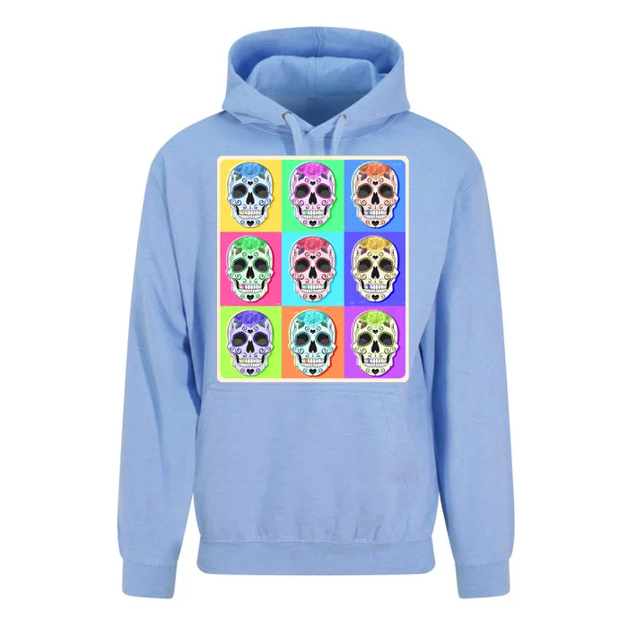 Cool Sugar Skull Pop Art Unisex Surf Hoodie