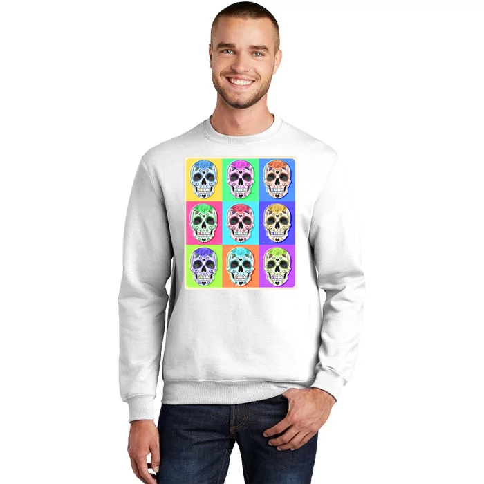 Cool Sugar Skull Pop Art Sweatshirt