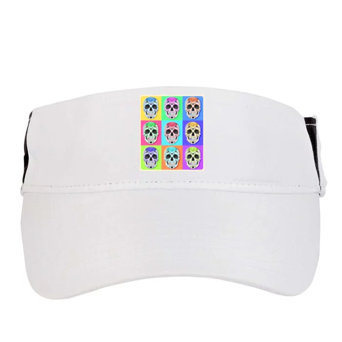 Cool Sugar Skull Pop Art Adult Drive Performance Visor