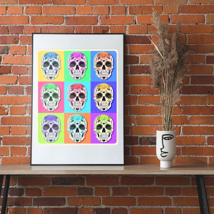 Cool Sugar Skull Pop Art Poster