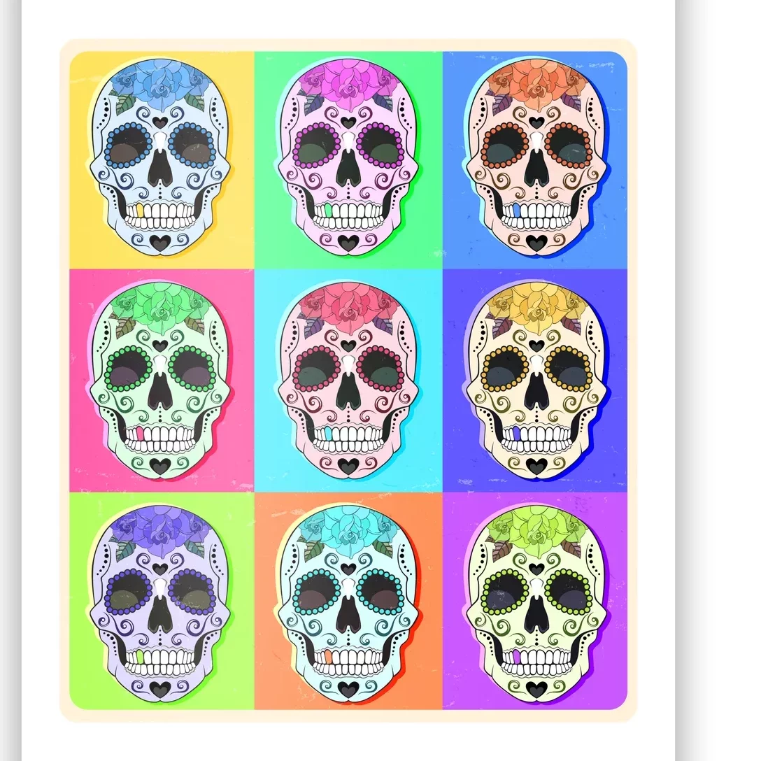 Cool Sugar Skull Pop Art Poster