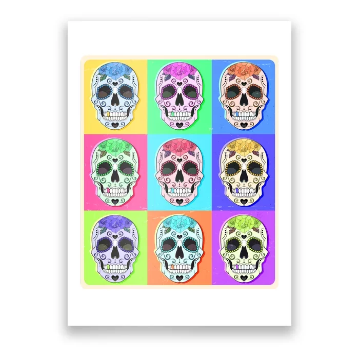 Cool Sugar Skull Pop Art Poster