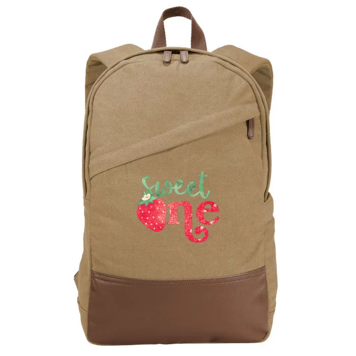 Cute Strawberry Sweet One Cotton Canvas Backpack