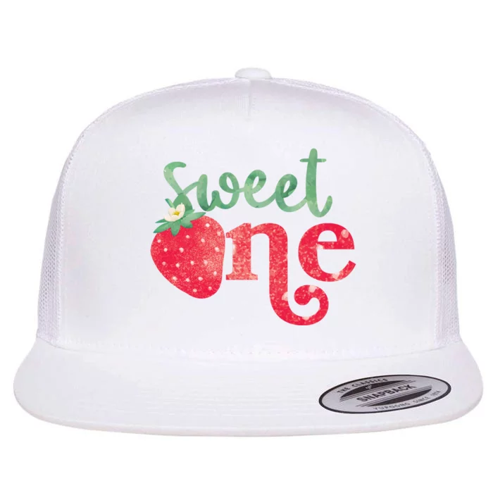 Cute Strawberry Sweet One Flat Bill Trucker Hat