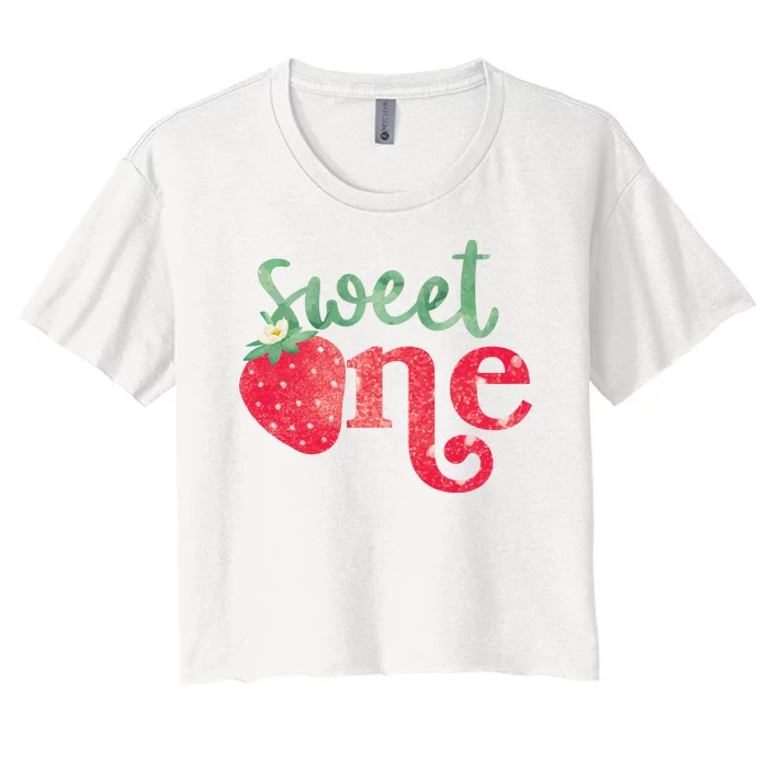 Cute Strawberry Sweet One Women's Crop Top Tee