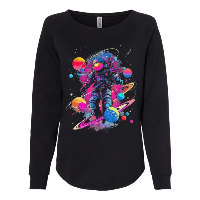 Cool Spaceman Scifi Astronaut Space Womens California Wash Sweatshirt