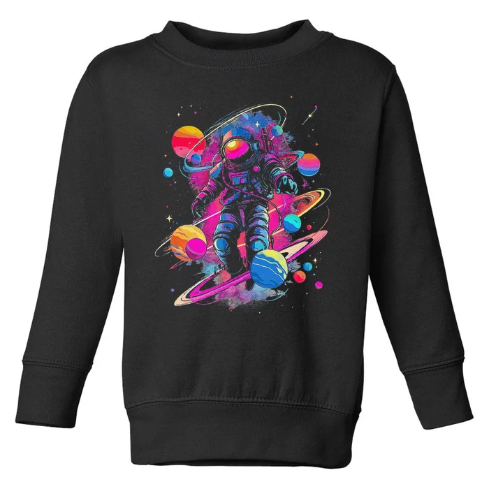 Cool Spaceman Scifi Astronaut Space Toddler Sweatshirt