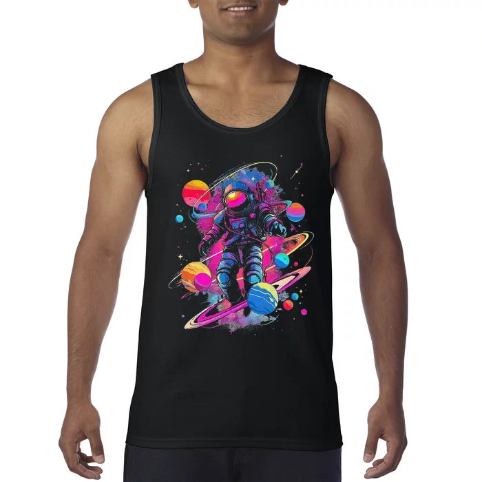 Cool Spaceman Scifi Astronaut Space Tank Top