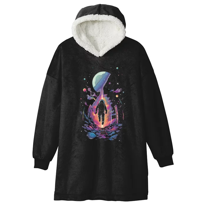 Cool Spaceman Scifi Astronaut Space Hooded Wearable Blanket