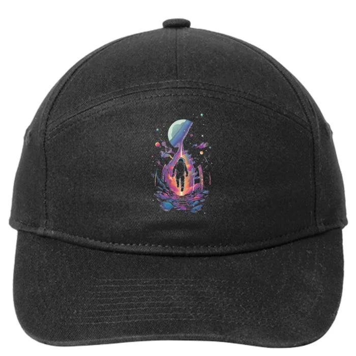 Cool Spaceman Scifi Astronaut Space 7-Panel Snapback Hat