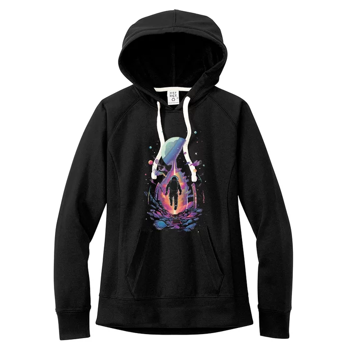 Cool Spaceman Scifi Astronaut Space Women's Fleece Hoodie