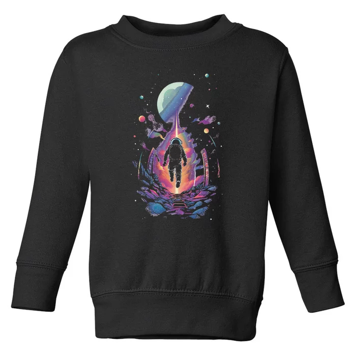 Cool Spaceman Scifi Astronaut Space Toddler Sweatshirt