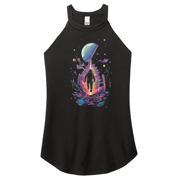 Cool Spaceman Scifi Astronaut Space Women’s Perfect Tri Rocker Tank