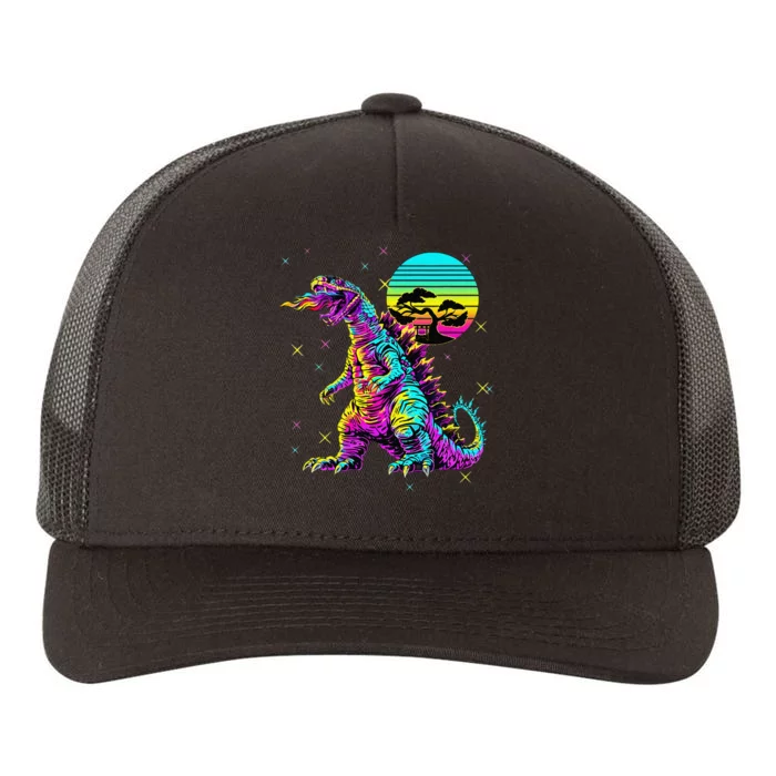 Cool Streetwear Synthwave 80s 90s Retro Anime Snakezilla Yupoong Adult 5-Panel Trucker Hat