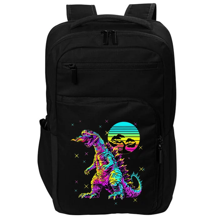 Cool Streetwear Synthwave 80s 90s Retro Anime Snakezilla Impact Tech Backpack