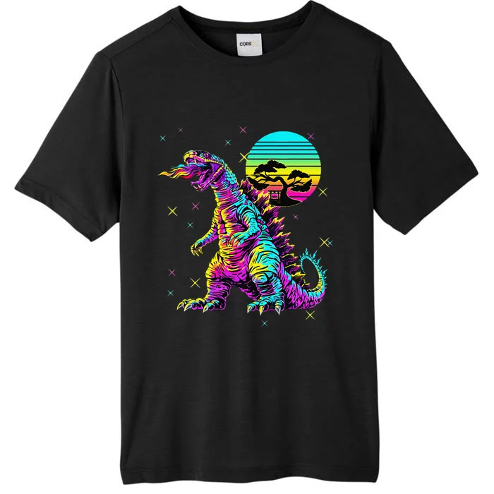 Cool Streetwear Synthwave 80s 90s Retro Anime Snakezilla ChromaSoft Performance T-Shirt