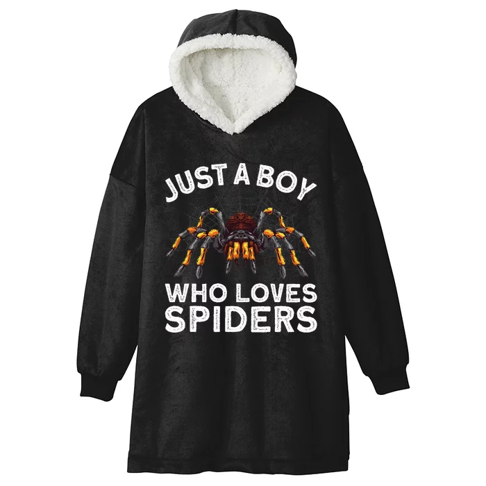 Cute Spider Spider Web Tarantula Arachnid Hooded Wearable Blanket