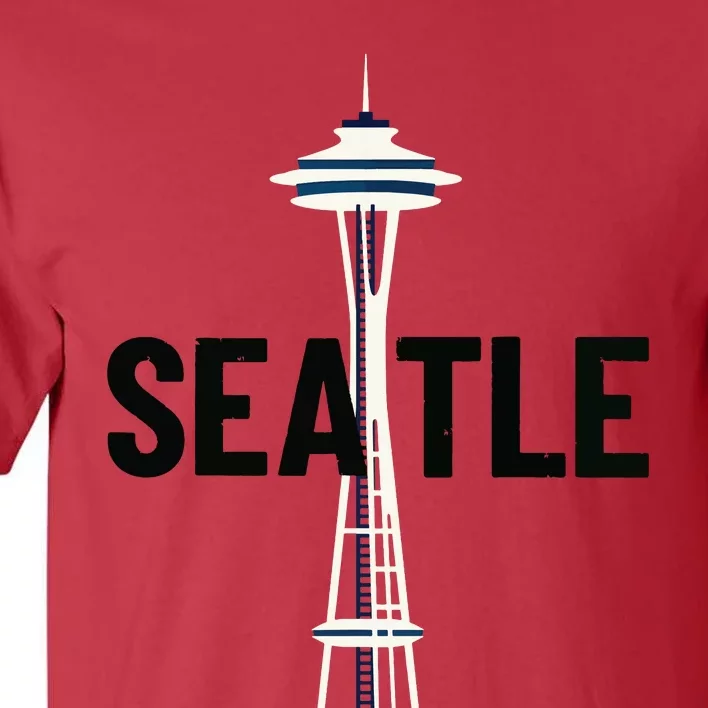 Cool Seattle Space Needle Traveler Souvenir Washington Tall T-Shirt