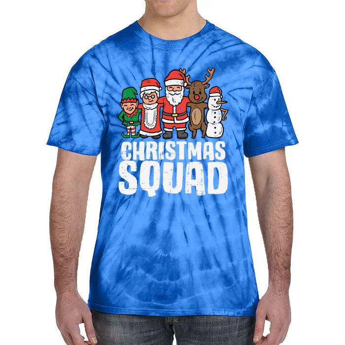 Christmas Squad Santa Xmas Family Boys Girls Cute Gift Tie-Dye T-Shirt