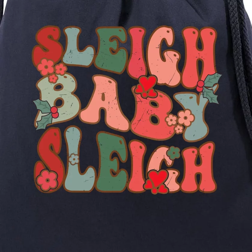 Christmas Sleigh Sleigh Groovy Xmas Funny Gift Drawstring Bag