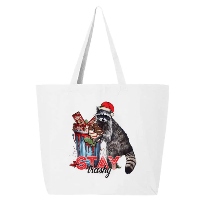 Christmas Snack Stay Funny Trashy Raccoon Opossums Santa Hat 25L Jumbo Tote