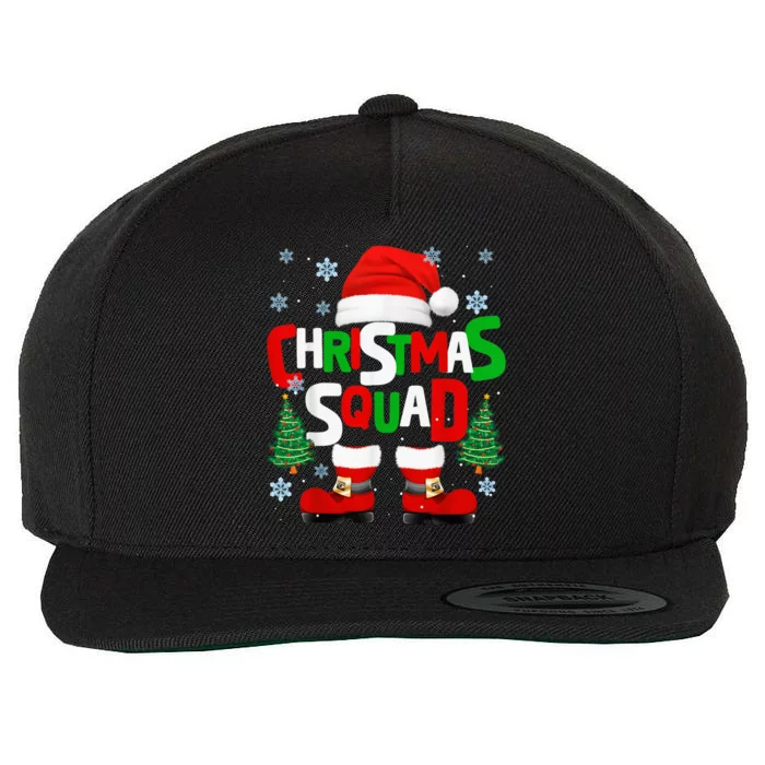 Christmas Squad Santa Claus Xmas Family Matching Pajamas Wool Snapback Cap