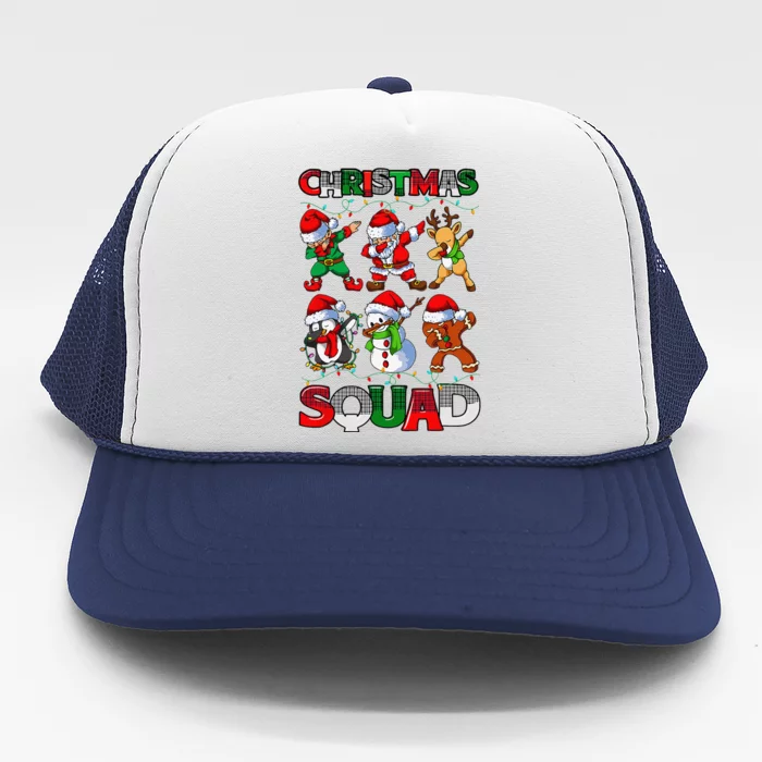 Christmas Squad Santa Dabbing Elf Family Pajamas Matching Trucker Hat