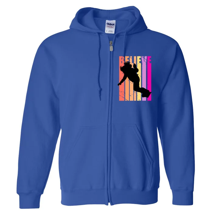 Cool Snowboarding Snowboarder Female Rider Ski Ice Winter Gift Full Zip Hoodie