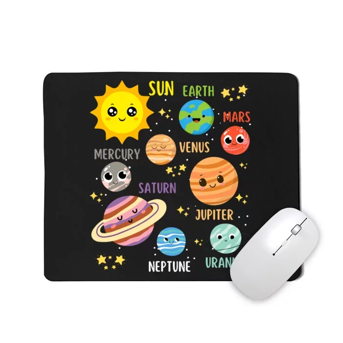 Cute Solar System Kids Astronomy Boy Girl Mousepad