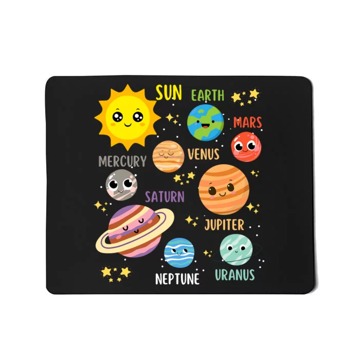 Cute Solar System Kids Astronomy Boy Girl Mousepad