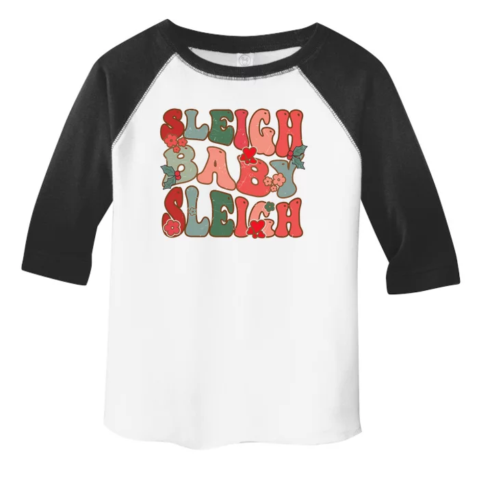 Christmas Sleigh Sleigh Groovy Xmas Cute Gift Toddler Fine Jersey T-Shirt