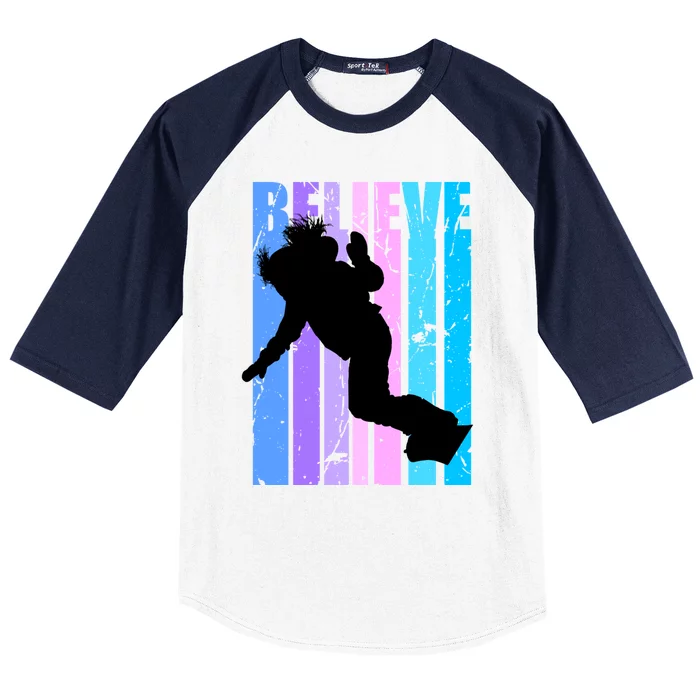 Cool Snowboarding Snowboarder Female Rider Ski Ice Winter Meaningful Gift Baseball Sleeve Shirt