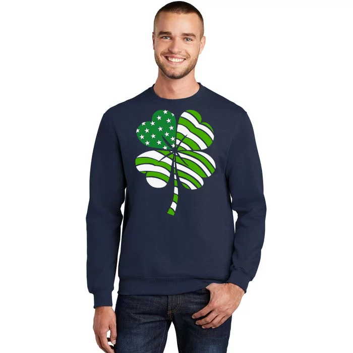 Clover Star St Patrick's Day Festive Holiday Tall Sweatshirt