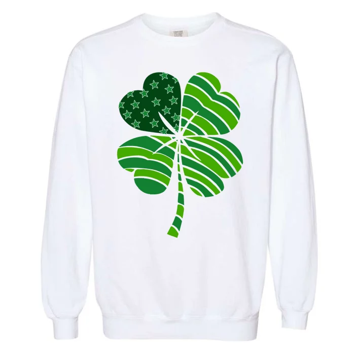 Clover Star St Patrick's Day Festive Holiday Garment-Dyed Sweatshirt