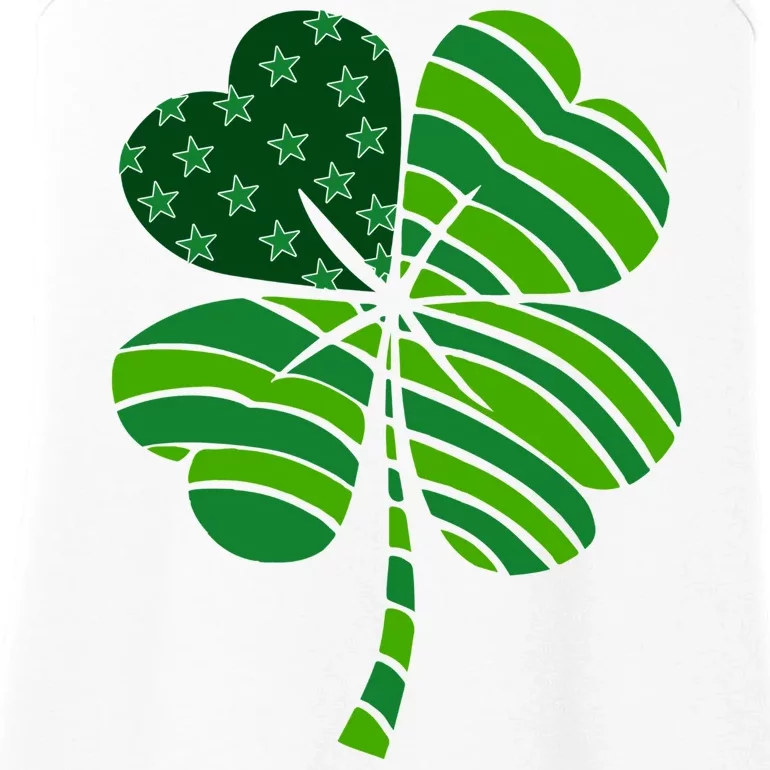 Clover Star St Patrick's Day Festive Holiday Ladies Essential Tank