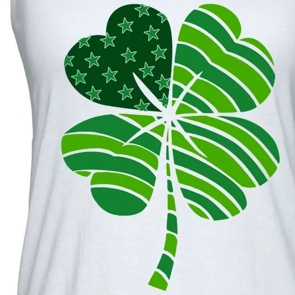 Clover Star St Patrick's Day Festive Holiday Ladies Essential Flowy Tank