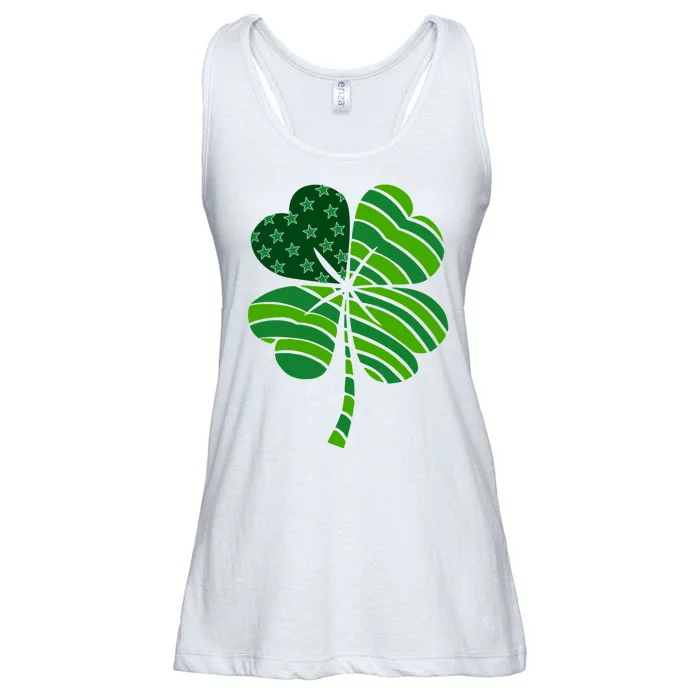 Clover Star St Patrick's Day Festive Holiday Ladies Essential Flowy Tank