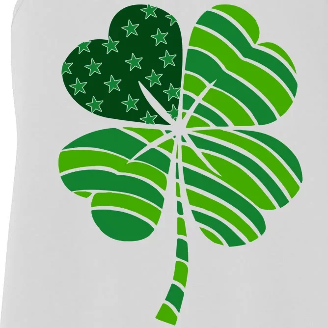 Clover Star St Patrick's Day Festive Holiday Women's Racerback Tank